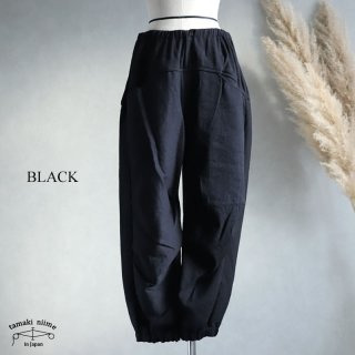 tamaki niime(ޥ ˥) ڿ  ֤󥷥꡼ 11 nica pants HOSO ֥å wool70% cotton30% / ˥ѥ ۥ ١å