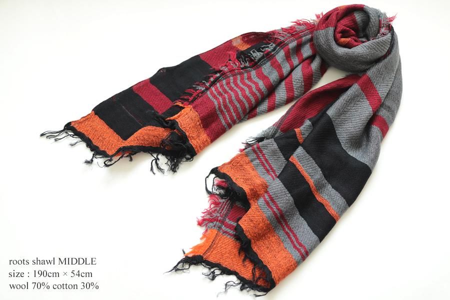 tamaki niime 玉木新雌 roots shawl wool middle RSM_W109