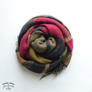 tamaki niime 玉木新雌 roots shawl wool middle RSM_W117/ ルーツショール ウール70％ コットン30％ ミドルサイズ