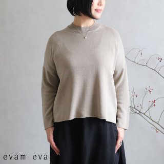 evam eva( )2020ss 륯åȥ 磻ɥץ륪С / silk cotton wide pullover grege(14) E201K047
