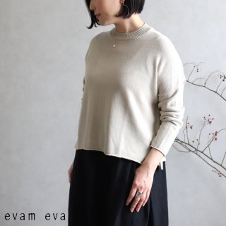 evam eva( )2020ss 륯åȥ 磻ɥץ륪С / silk cotton wide pullover ecru(11) E201K047