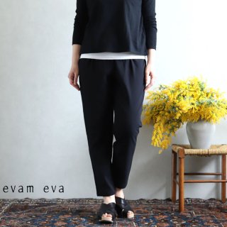 evam eva(エヴァム エヴァ) vie【2020ss新作】イージーパンツ / easy pants black(90)  V201T935