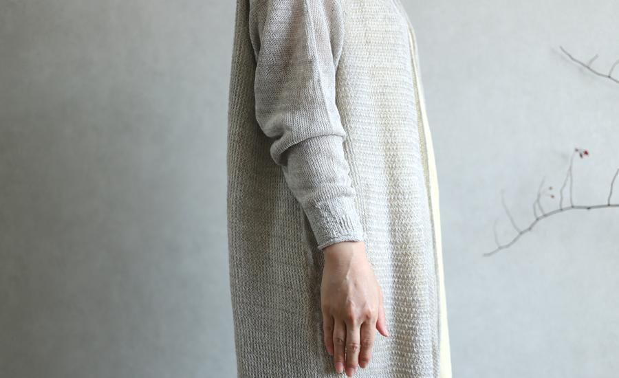 お値下げ！タマキニイメtamaki niimeCA knit ロング麻カニット
