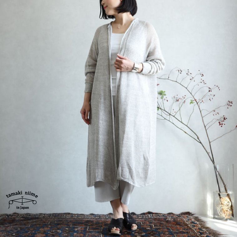 tamaki niime(タマキ ニイメ) 玉木新雌 only one あさ CA knit LONG 01