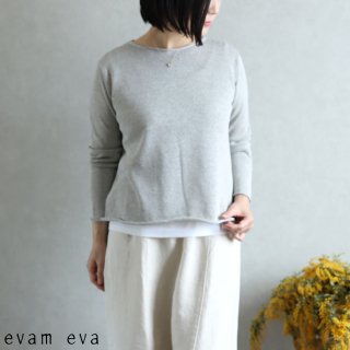 evam eva( )2020ss ɥ饤åȥץ륪С / dry cotton pullover light gray(82) E201K126