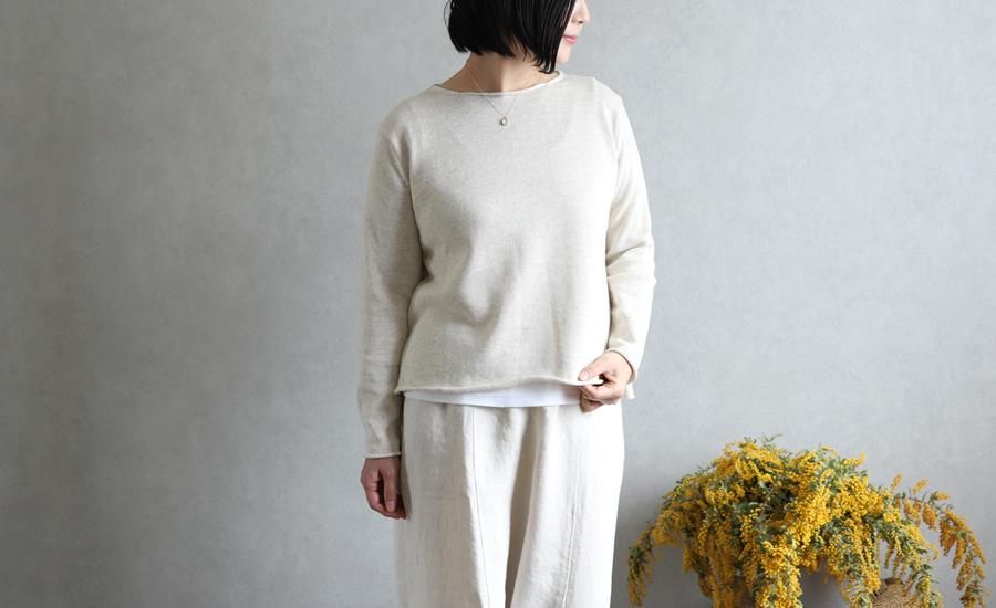 evam eva ドライコットン プルオーバー　エクリュ evam eva(エヴァム エヴァ)【2020ss新作】 ドライコットンプル