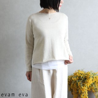 evam eva(エヴァム エヴァ)【2020ss新作】 ドライコットンプルオーバー / dry cotton pullover ivory(05) E201K126