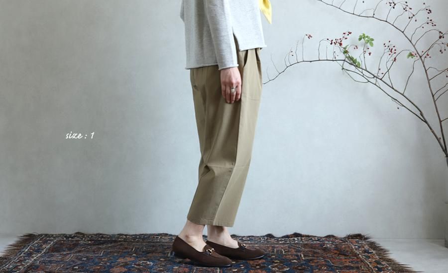 【新品未使用】エヴァムエヴァeasy tuck pants evam eva(エヴァム エヴァ) 【2020ss新作】コットンタック