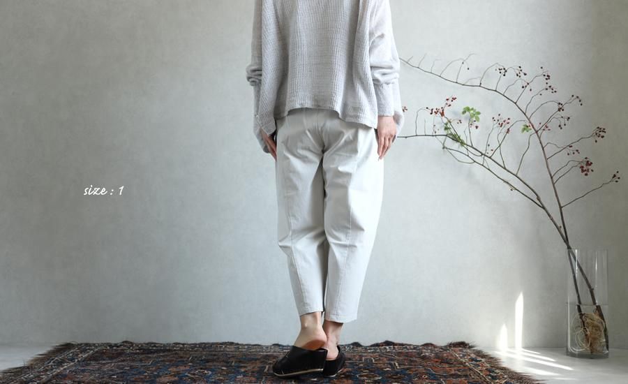 evam evaの綿ナロータックパンツ evam eva(エヴァム エヴァ) 【2020ss新作】コットンタック