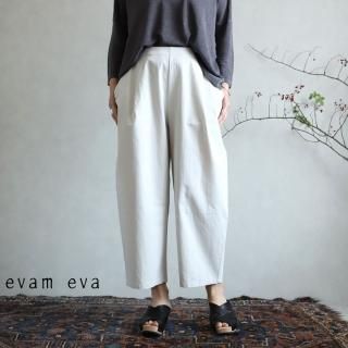 evam eva( ) 2020ssۥåȥ󥿥å ѥ / cotton tuck easy pants smoke white(06)  E201T138