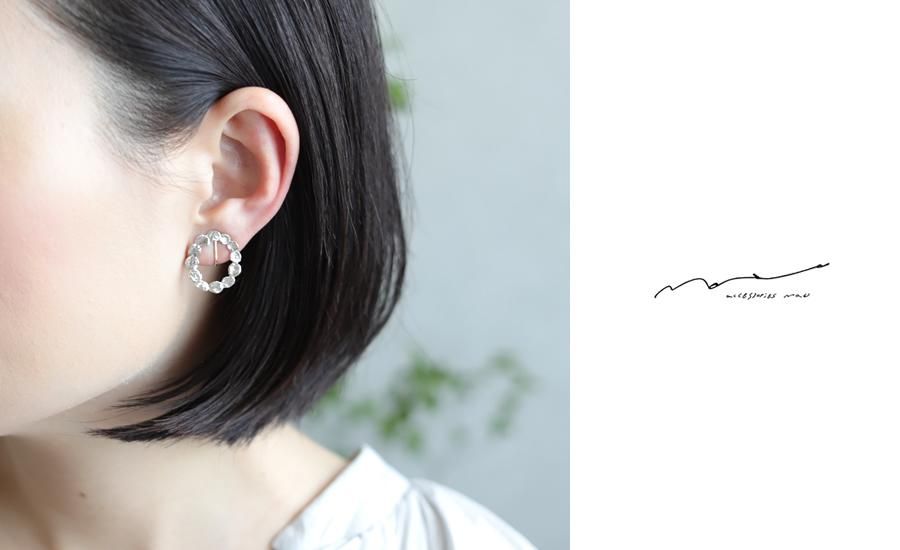 accessories mau ブルーが綺麗なスライスダイヤピアス