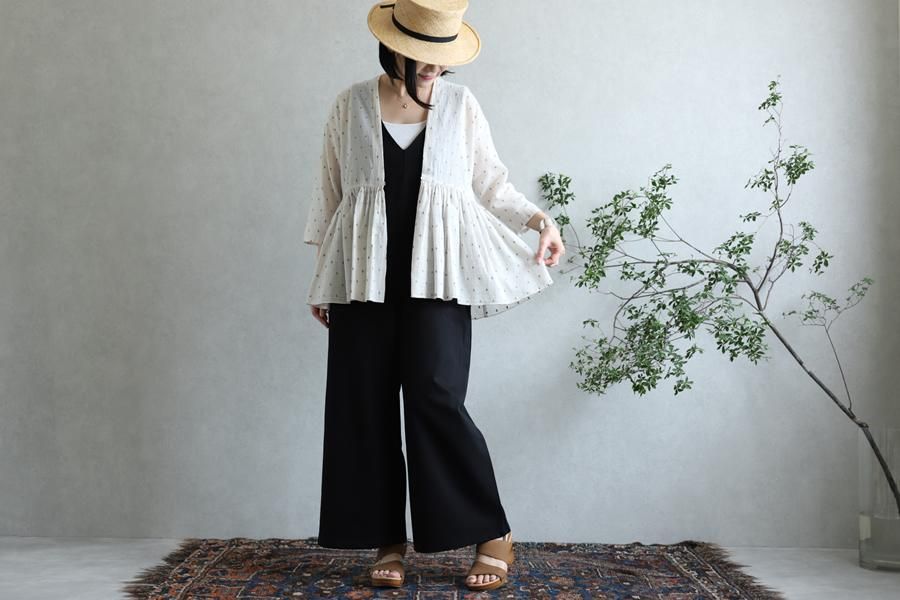 は*な様 evam eva コットンカーディガン evam eva(エヴァム エヴァ)【2020ss新作】 カットドビー