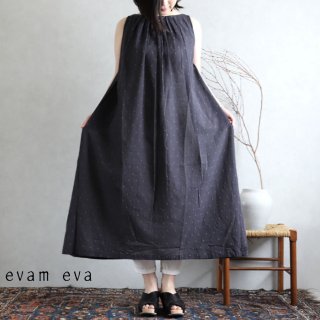 evam eva( )2020ss åȥɥӡ 㥶ԡ / cutdobby gather one-piece stone gray(86)  E201T165