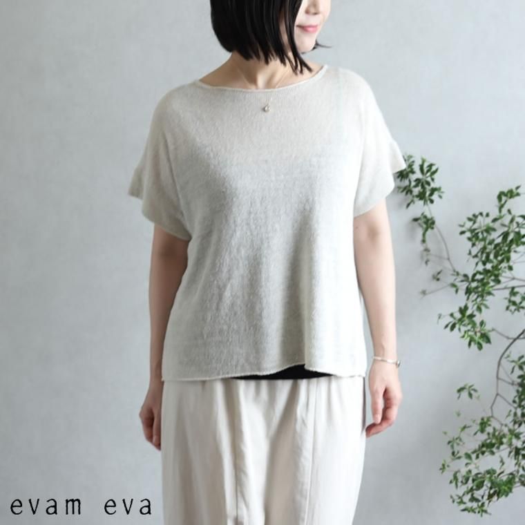 美品! evam eva エヴァムエヴァ リネンリリー プルオーバー ニット evam eva(エヴァム エヴァ)【2020ss新作】 リネンリリー プル