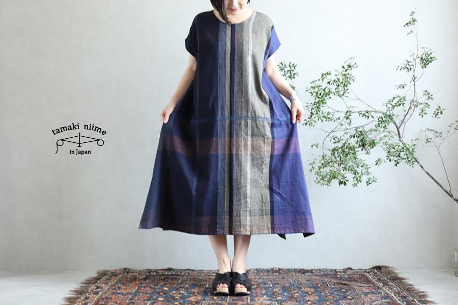 タマキニイメ　ふわTロング　コットン tamaki niime 玉木新雌 only one fuwa-T long 丸首(前後無し
