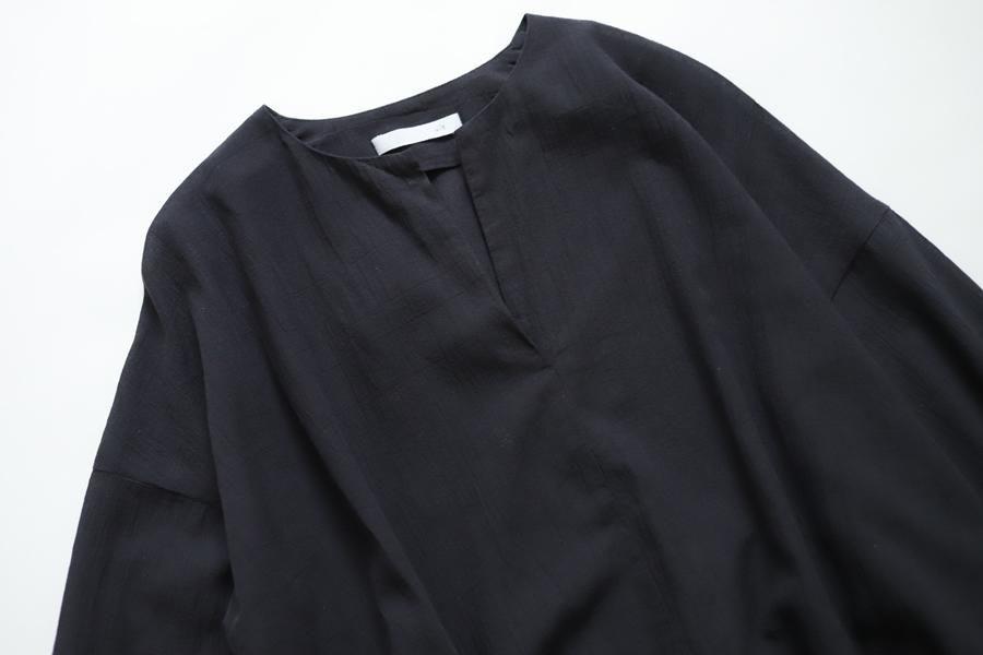 【美品】エヴァムエヴァ　コットンジョーゼットワンピース　M　グレージュ evam eva｜cotton tuck one-piece｜ladies',one-piece