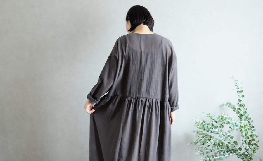 evam eva vie エヴァムエヴァ コットンジョーゼット ワンピース evameva (エヴァムエヴァ) cotton georgette OP / コットン