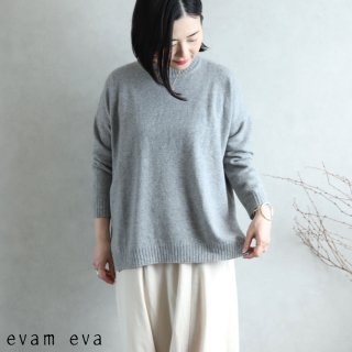evam eva(エヴァム エヴァ) 【2020aw新作】ウールプルオーバー / wool pullover gray(80)  E203K036