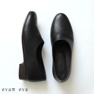 evam eva(エヴァム エヴァ)【2020aw新作】 レザースリッポン / leather slipon black(90) E203Z084