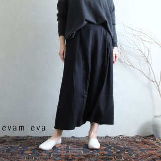 【再入荷】evam eva(エヴァム エヴァ) vie【2020aw新作】サイドタック サルエルパンツ / side tuck sarrouel pants black(90)  V203T920