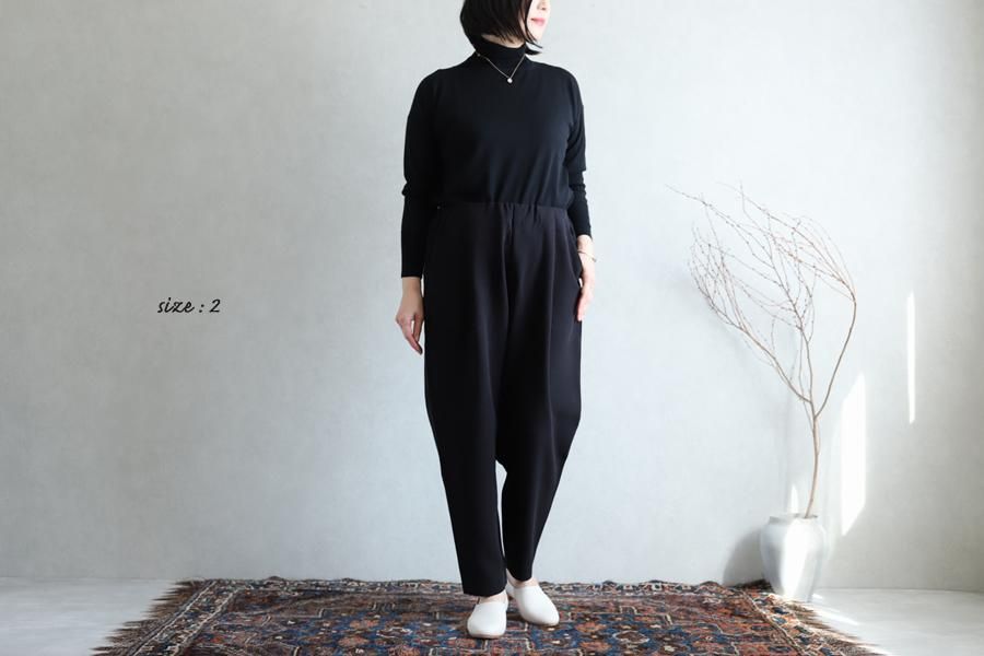 【美品】evam eva タックパンツ evam eva(エヴァム エヴァ) コットンナロー タックパンツ