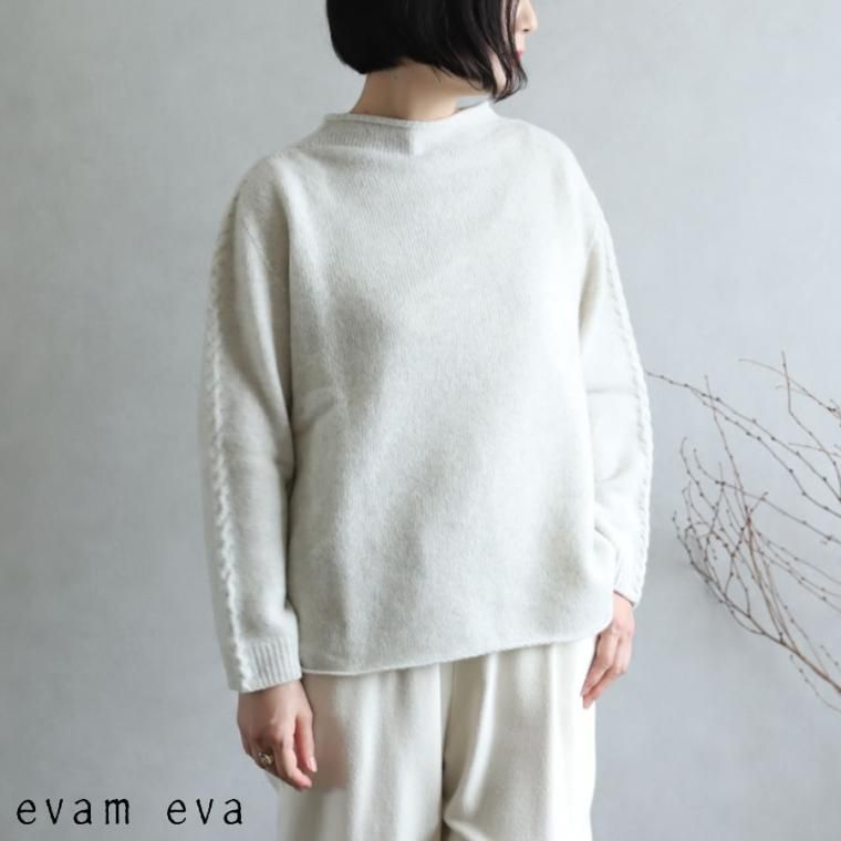 evam eva(エヴァム エヴァ) 【2020aw新作】ウールキャメル ハイネック ...