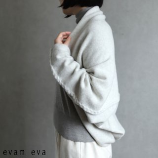 evam eva(エヴァム エヴァ) 【2020aw新作】ウールキャメル ボレロ / wool camel bolero light gray(82)  E203K100