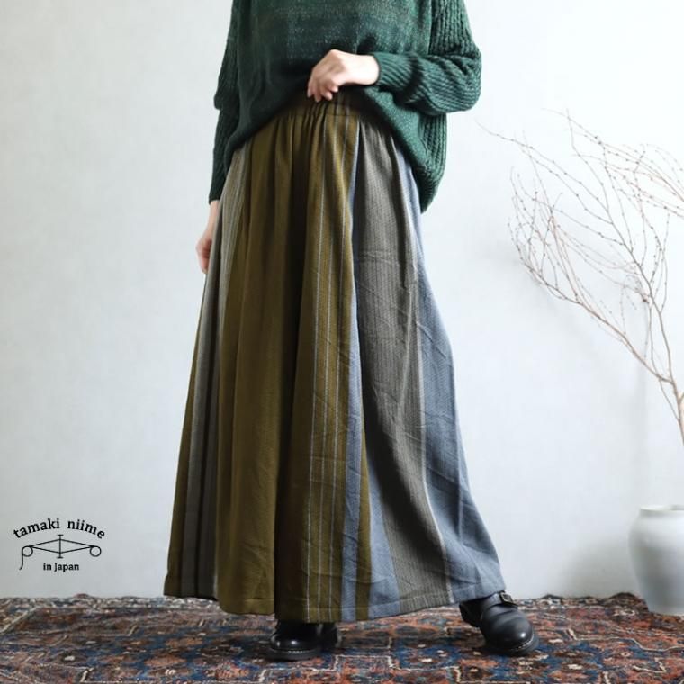 tamaki niime(タマキ ニイメ) 玉木新雌 wide pants LONG wool70