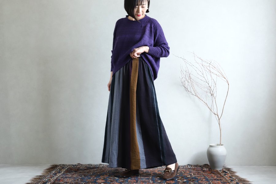 tamaki niime(タマキ ニイメ) 玉木新雌 wide pants LONG wool70 