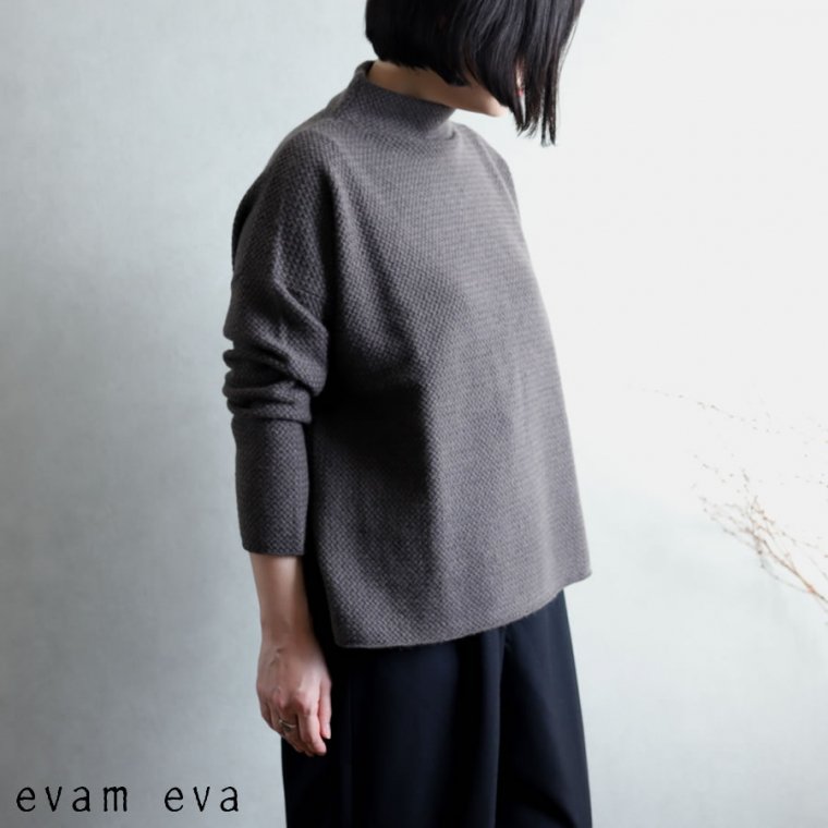 evam eva(エヴァム エヴァ) 【2020aw新作】ウールアンゴラ ハイネック