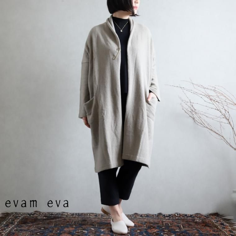 evam eva(エヴァム エヴァ) 【2020aw新作】ウールセーブル ローブ 