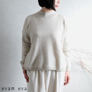 evam eva(エヴァム エヴァ) 【2020aw新作】ソフトカシミヤ プルオーバー / soft cashmere pullover ivory(05)  E203K090