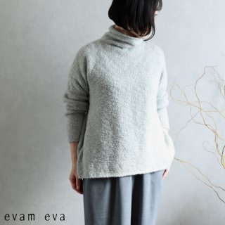 evam eva(エヴァム エヴァ) 【2020aw新作】ローゲージ タートルネック / low gauge turtleneck light gray(82)  E203K132