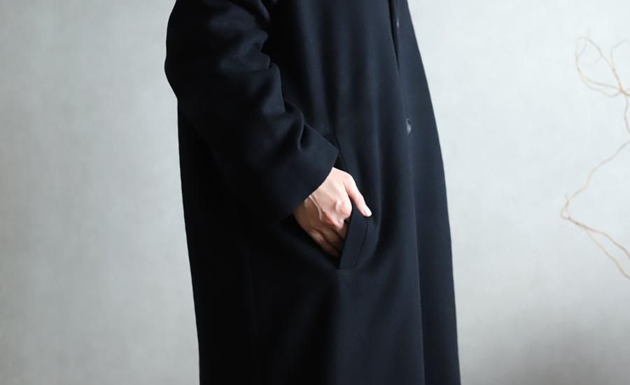 新品 Veritecoeur ウールカシミヤコートBLACK VC-2236 Veritecoeur(ヴェリテクール)【2020AW新作】ウールカシミヤ