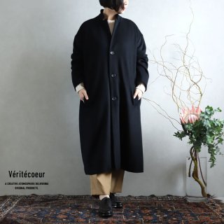 Veritecoeur(ヴェリテクール)【2020AW新作】ウールカシミヤ コート BLACK / VC-2236
