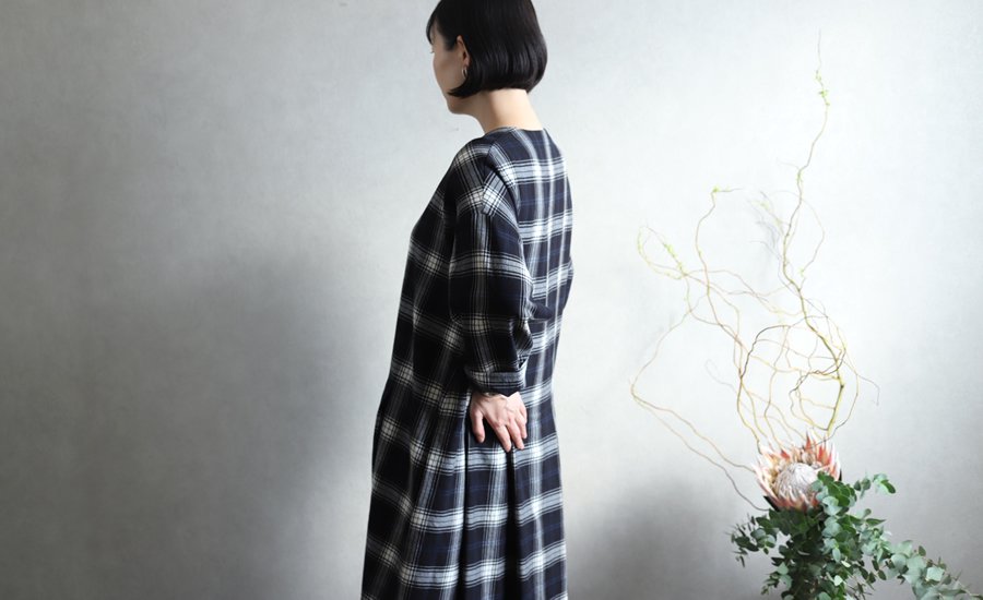 Veritecoeur(ヴェリテクール)【2020AW新作】チェックワンピース BLKCHK