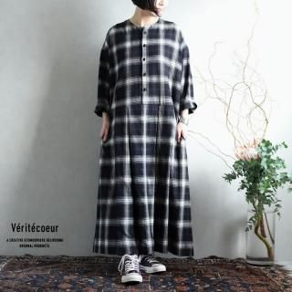 Veritecoeur(ヴェリテクール)【2020AW新作】チェックワンピース BLKCHK / VC-2233
