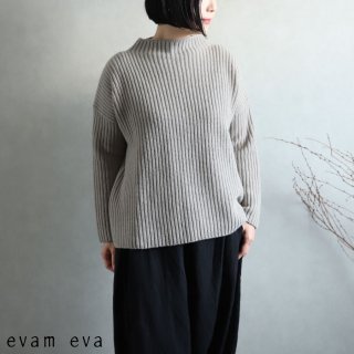 evam eva(エヴァム エヴァ) 【2020aw新作】ソフトウールハイネックプルオーバー / soft wool high necked pullover grege(14)  E203K192