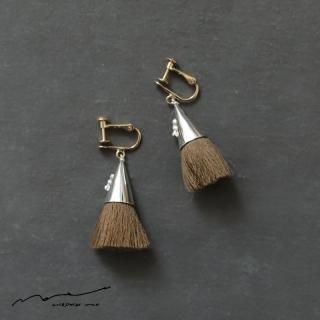 accessories mau (アクセサリー マウ)  つつっぽ silver イヤリング（こげ茶）