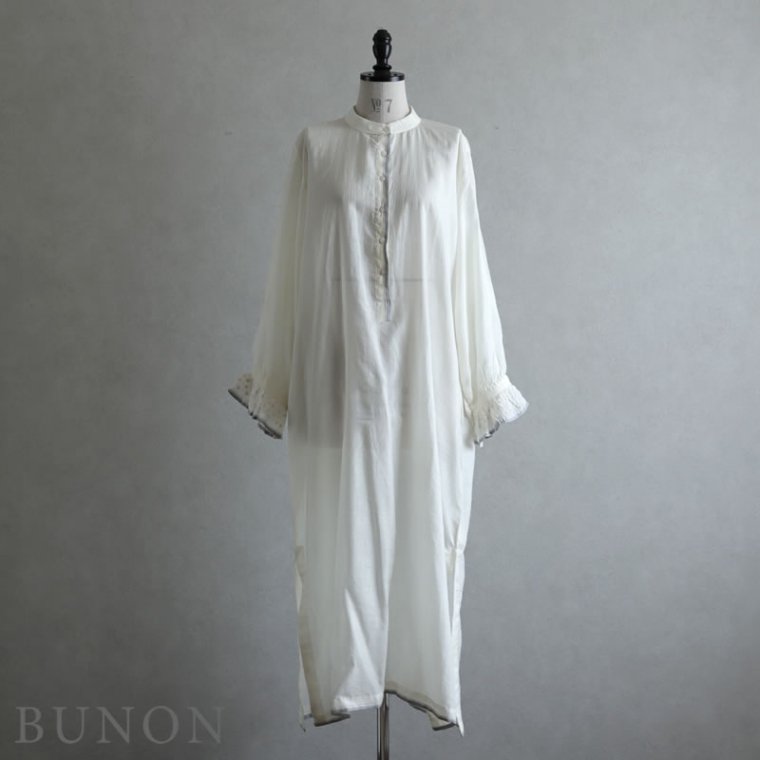 ブノン BUNON Khadi Cotton Embroidery Tunic