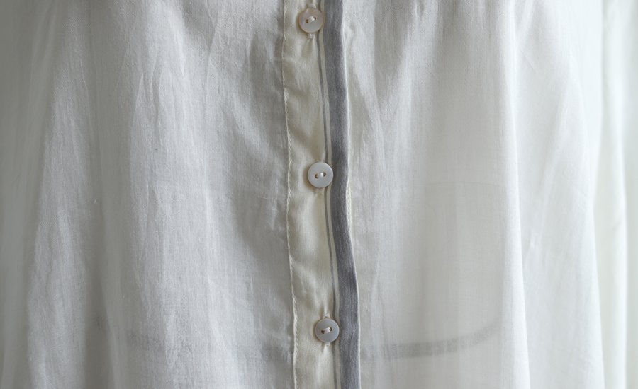 BUNON(ブノン)【2021SS新作】Khadi Cotton Silk Embroidery Dress