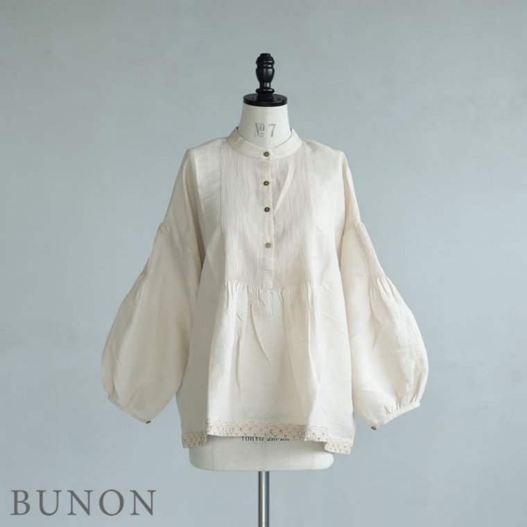 BUNON(ブノン)【2021SS新作】Pintuck Blouse / 刺繍入りピンタック ...