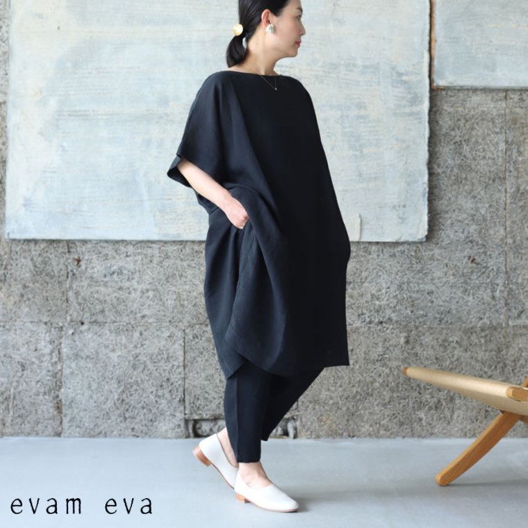evam eva(エヴァム エヴァ) 【2021ss新作】リネンポンチョ / linen 