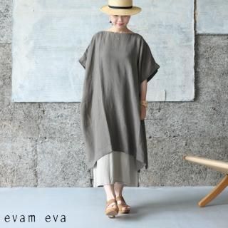 evam eva( ) 2021ssۥͥݥ / linen poncho amber (46) E211T122