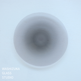 ͵ WASHIZUKA GLASS STUDIO charcoal plate 21021cm