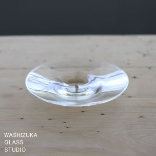 ͵ WASHIZUKA GLASS STUDIO clear dish large 15015cm