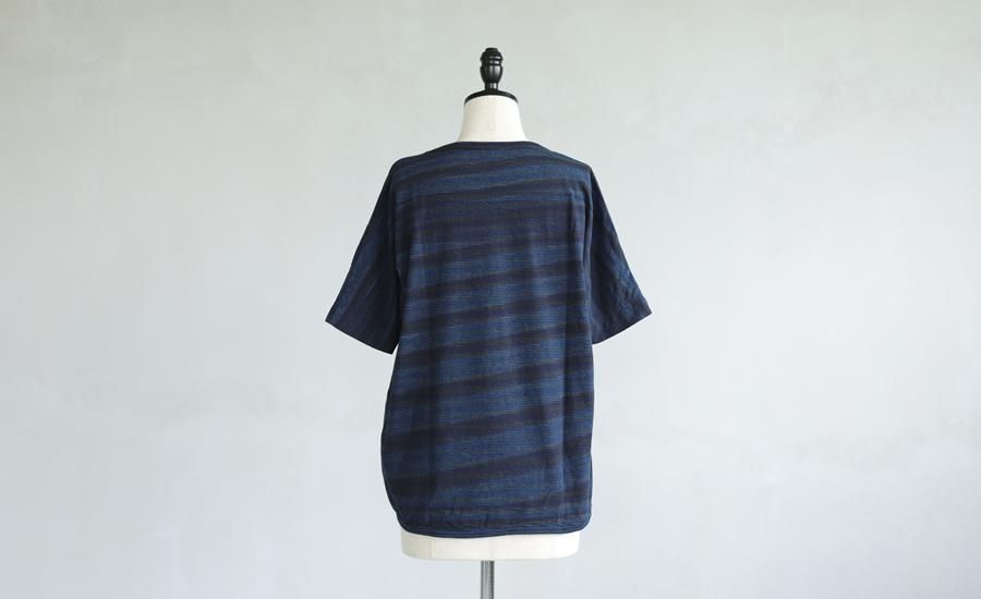 tamaki niime(タマキ ニイメ) 玉木新雌 maru t HALF SLEEVES サイズ2 42 ネイビー系 cotton100