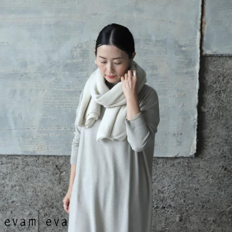 evam eva カシミヤストールファッション小物