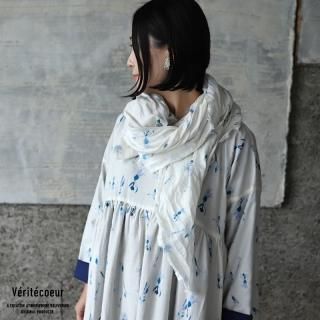 ヴェリテクール　ネイビー ストール・ショール 楽天市場】Veritecoeur(ヴェリテクール)天竺編み ストール