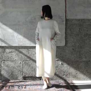 evam eva(エヴァム エヴァ) 【2021aw新作】ウールワンピース / wool one-piece ivory(05) E213T178